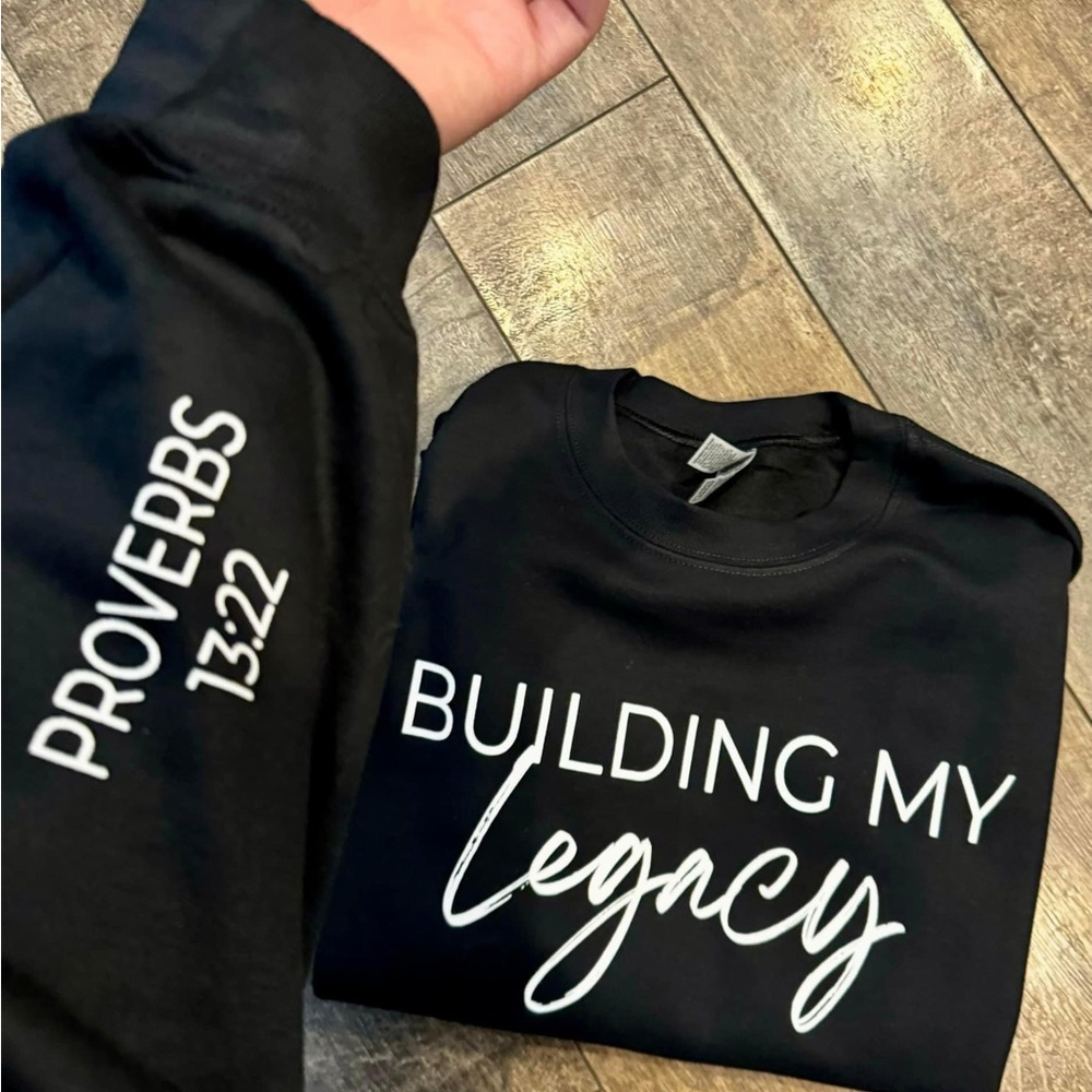 Gildan Black Sweatshirt with White Print